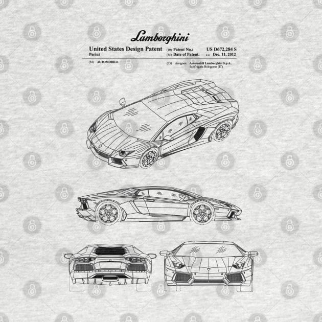 Lamborghini Aventador Patent Black by Luve